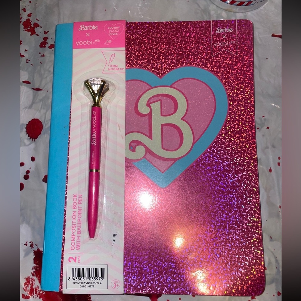 Yoobi x Barbie collab, notebook